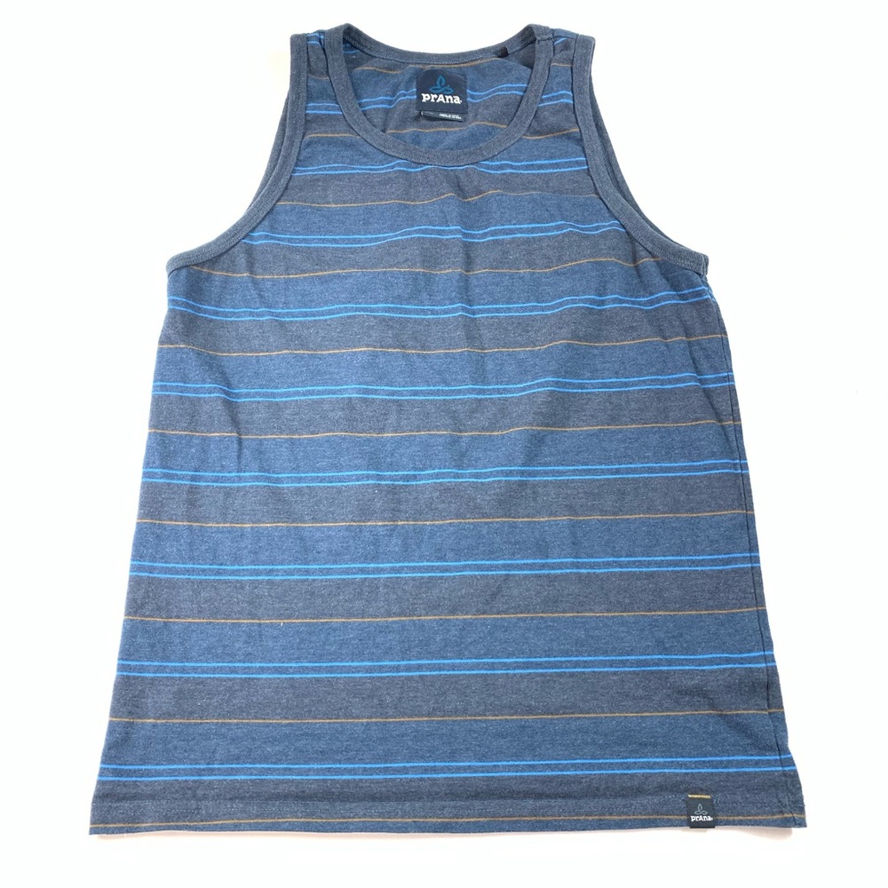 PrAna mens sleeveless striped tank top shirt